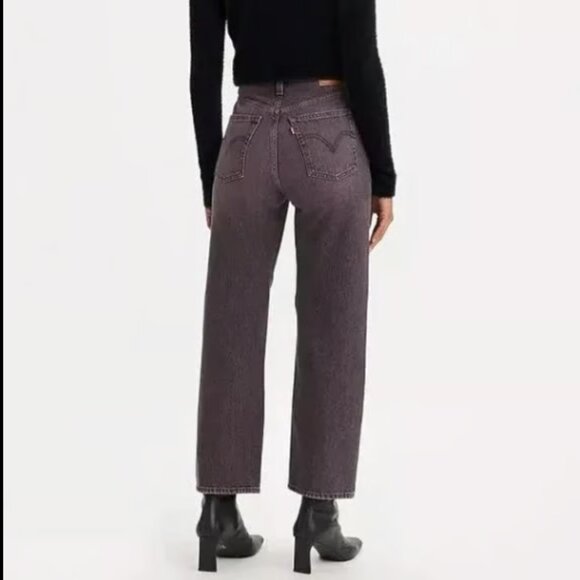 LEVI'sm LEVIS RIBCAGE STRAIGHT ANKLE JEANS BUTTON FRONT TINTED SKY NWOT $98 26 w - Picture 4 of 9